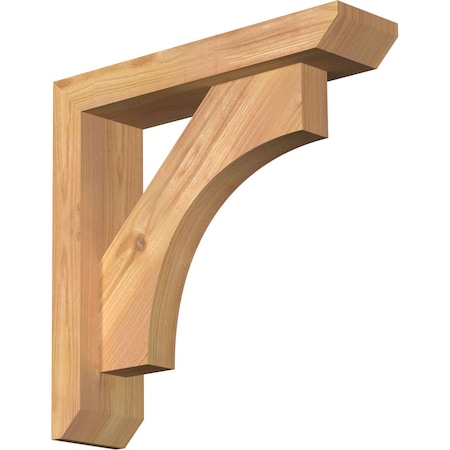Ekena Millwork Westlake Slat Smooth Bracket w/ Offset Brace, Western Red Cedar, 3 1/2"W x 14"D x 14"H BKT0402X14X14WTL06SWR